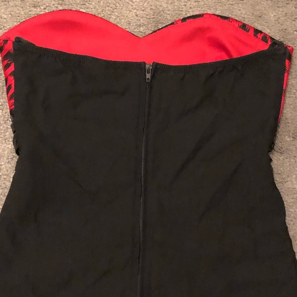 Matching Strapless Mini Dress Sz S & Heels 10 - Picture 5 of 16